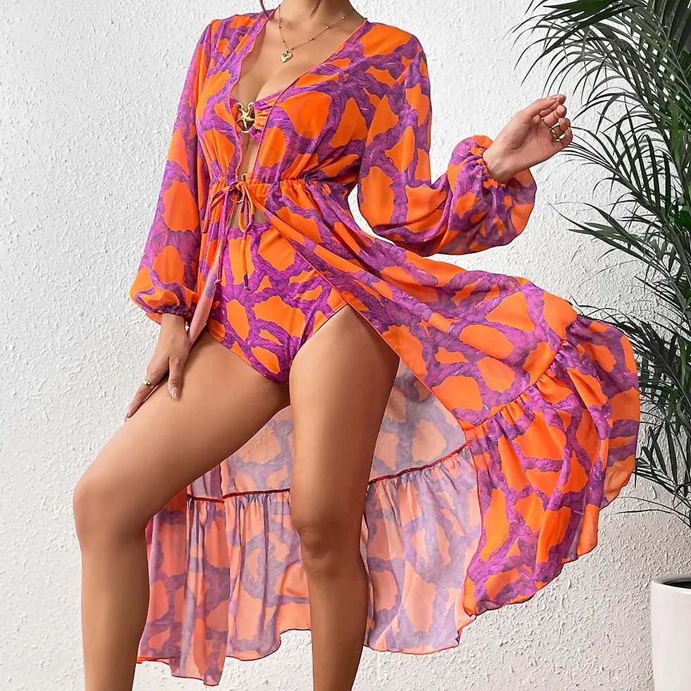Miniatura: Women Wrap Skirt Swimsuit High Waist Cover Up Sexy Sarong Plage Beach Wear