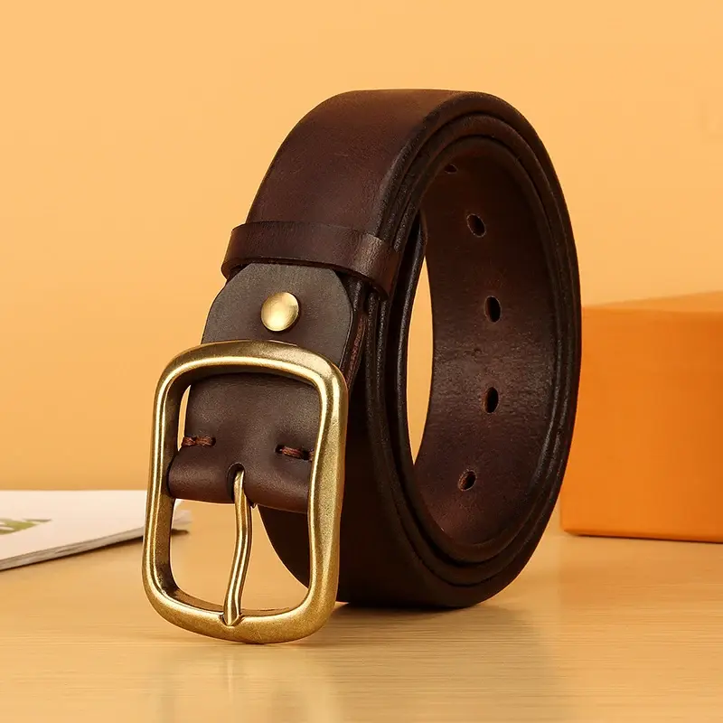 Miniatura: Leather Belt for Men100% Italian Real Solid Leather 5mm Thick Men's Belt