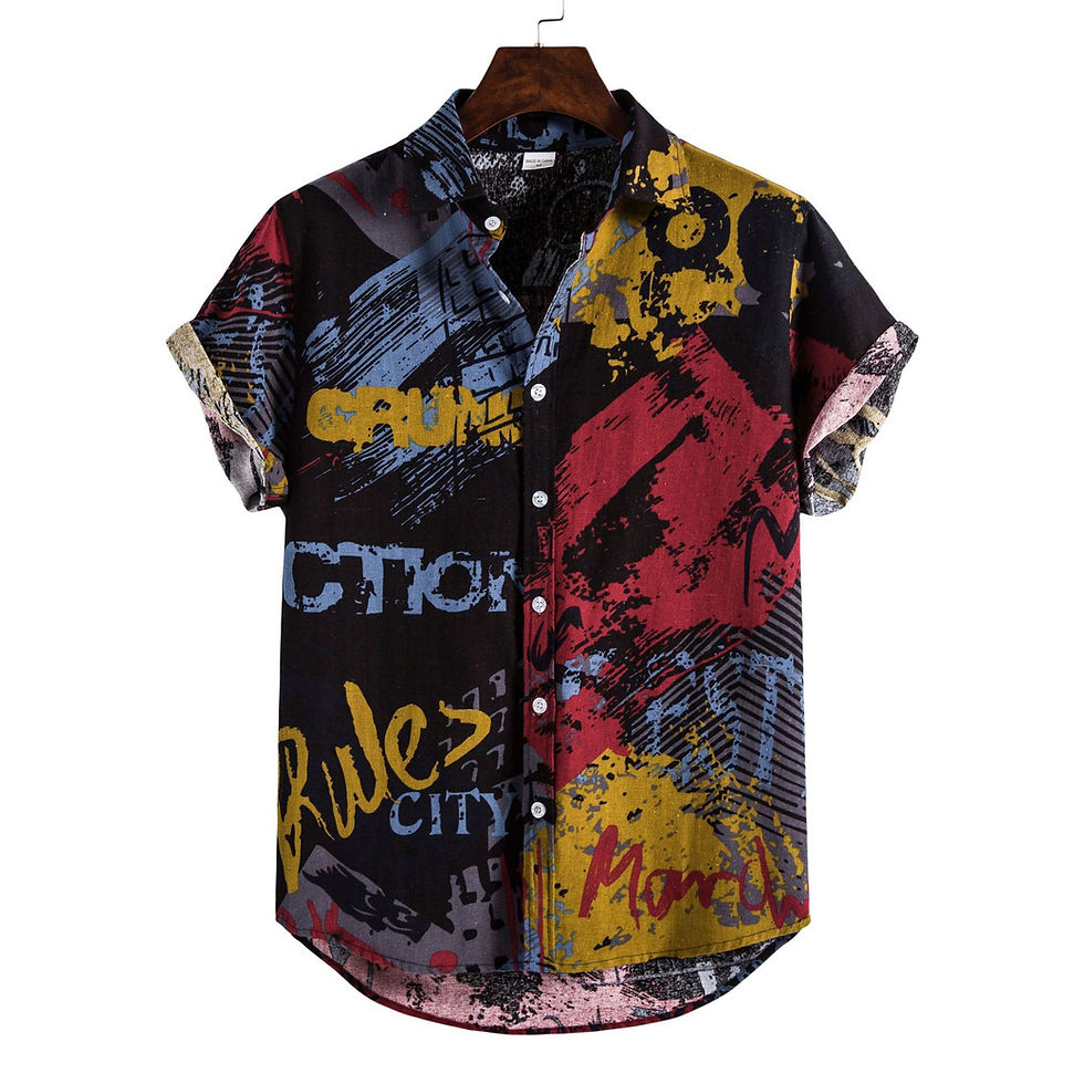 Thumbnail: New Arrivals 2022  Button Up Shirt Men Hawaiian Shirt Printed Summer Beach