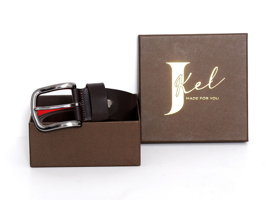 Thumbnail: Everest Brown Leather Veg Tanned Men Belt
