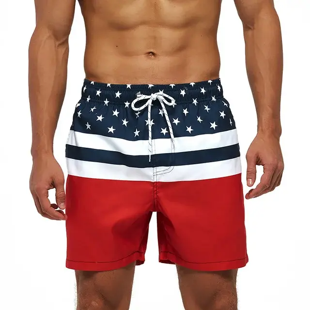 Miniatura: Quick Dry Mens Board Swim Trunks Surf Swimwear Male Athletic Running Gym Pants