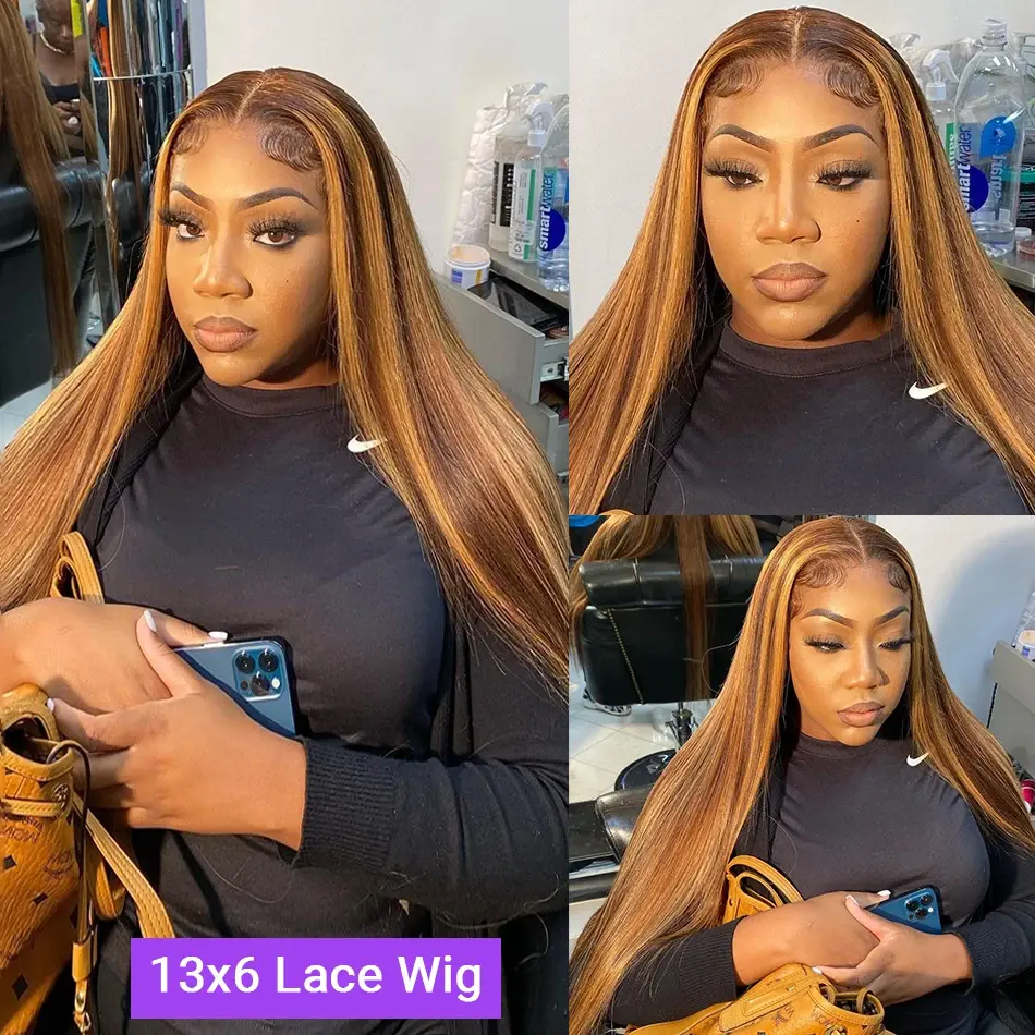 Miniatura: Highlight Wig 13x6 Hd Lace Frontal Wig Natural Hairline Pre-Plucked 30 Inch