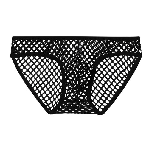 Men Briefs Sexy LowRise Mesh Hollow Panties Knickers Bikini Underwear