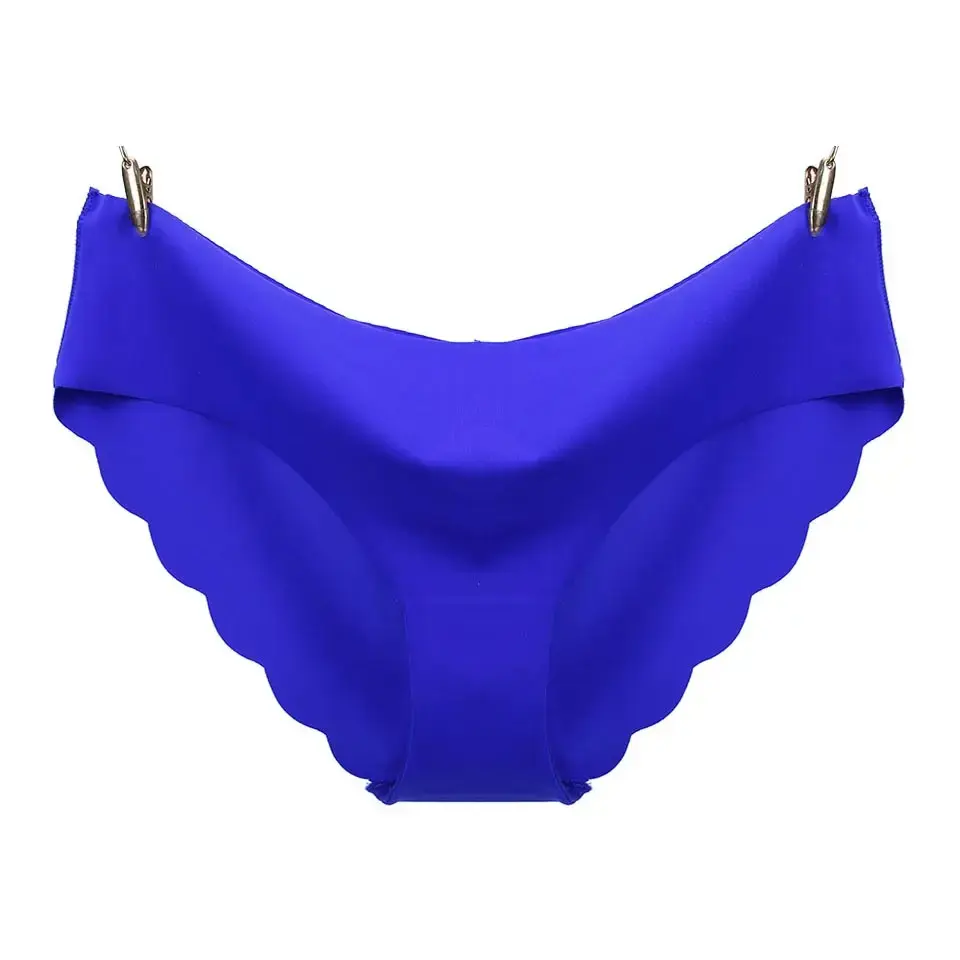 Thumbnail: Women Underwear Solid Color Ruffle Lingerie Female Low Waist Sexy Panty