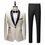 Thumbnail: Men Tuxedos Floral Pattern Casual Blazer Suit Jacket Black Pants Slim Fit