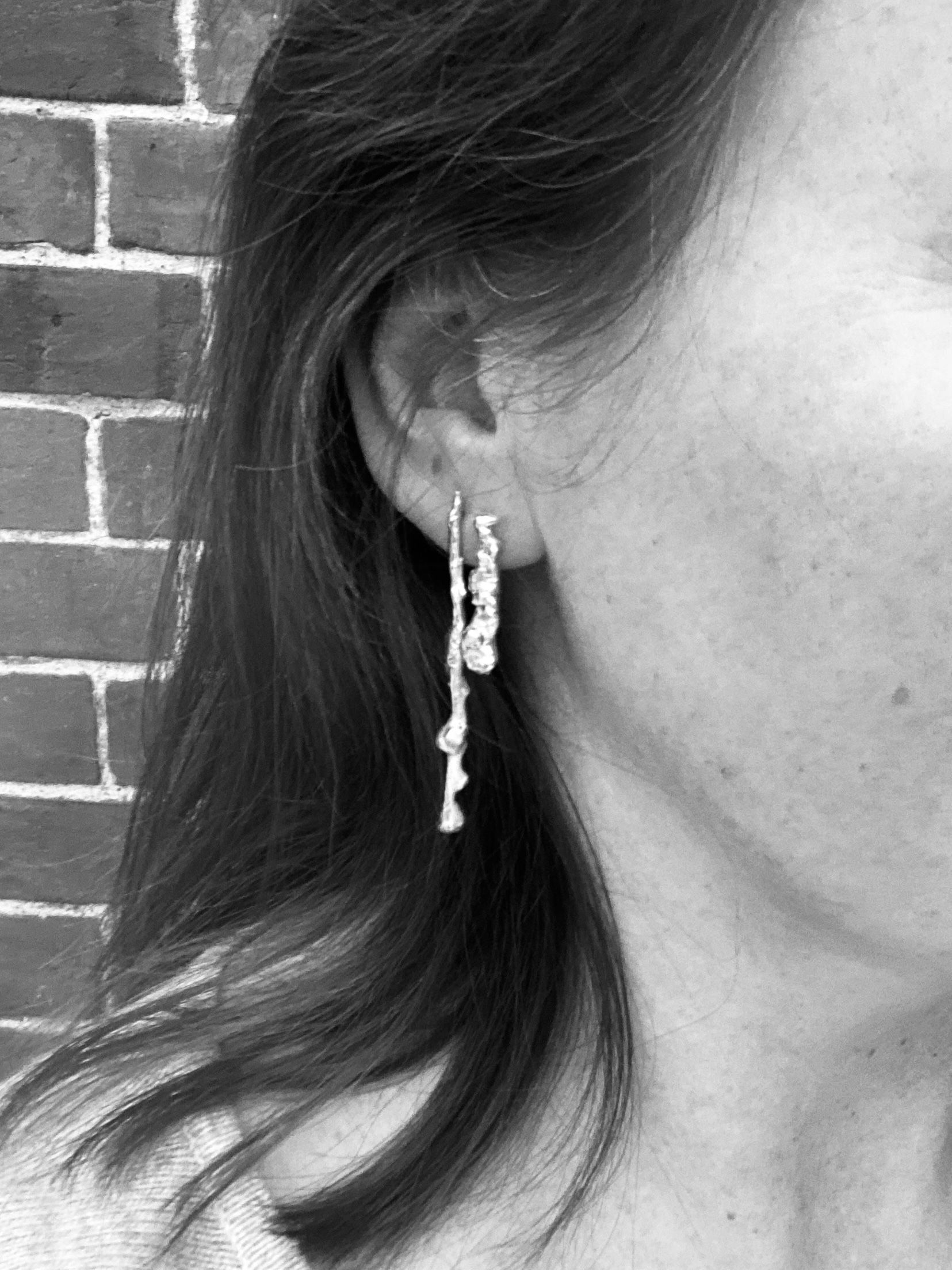 Asymmetrical Twiglet Stud Earrings