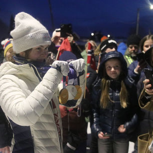 gullvinneren hyllet av venner og naboer