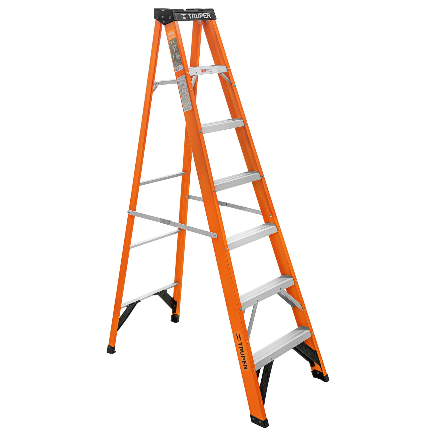 ESCALERA TIJERA TIPO II 6 PELD FIBRA VIDRIO EST-26FV 100226