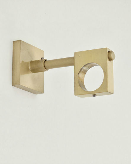 Modern gold drapery brackets