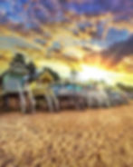Sunset on the beach huts at Wells-next-the-Sea