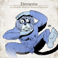 Demiguise, Legendás állatok, összes legendás állat. fantastic beasts, all fantastic beasts, harry potter, j k rowling, Illusztráció, Szőke-Kiss Márton, szabadúszó, illusztrátor, grafikus, reklámgrafika, logó, logótervezés, Budapest, Békéscsaba
