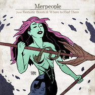 Merpeople, Legendás állatok, összes legendás állat. fantastic beasts, all fantastic beasts, harry potter, j k rowling, Illusztráció, Szőke-Kiss Márton, szabadúszó, illusztrátor, grafikus, reklámgrafika, logó, logótervezés, Budapest, Békéscsaba