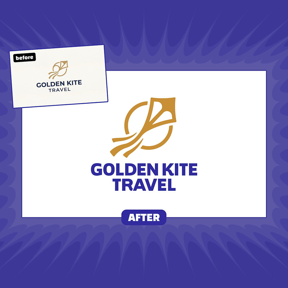 Golden Kite Travel AI Logo Redesign