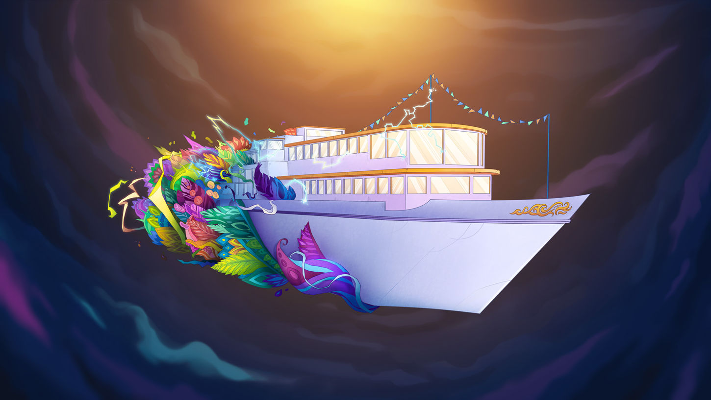 Cruisin, Boat party, Danube, Europe ship, Illustration, Márton Szőke-Kiss, freelance, illustrator, graphic, advertising graphics, logo, logo design, Budapest, Békéscsaba