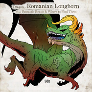 Romanian Longhorn, Legendás állatok, összes legendás állat. fantastic beasts, all fantastic beasts, harry potter, j k rowling, Illusztráció, Szőke-Kiss Márton, szabadúszó, illusztrátor, grafikus, reklámgrafika, logó, logótervezés, Budapest, Békéscsaba