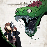 Basilisk, Legendás állatok, összes legendás állat. fantastic beasts, all fantastic beasts, harry potter, j k rowling, Illusztráció, Szőke-Kiss Márton, szabadúszó, illusztrátor, grafikus, reklámgrafika, logó, logótervezés, Budapest, Békéscsaba