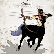 Centaur, Legendás állatok, összes legendás állat. fantastic beasts, all fantastic beasts, harry potter, j k rowling, Illusztráció, Szőke-Kiss Márton, szabadúszó, illusztrátor, grafikus, reklámgrafika, logó, logótervezés, Budapest, Békéscsaba