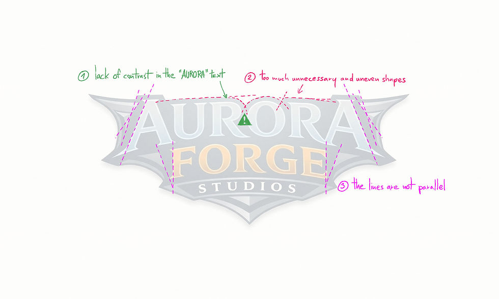 All the flaws in a logo created by AI