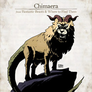Chimera, Legendás állatok, összes legendás állat. fantastic beasts, all fantastic beasts, harry potter, j k rowling, Illusztráció, Szőke-Kiss Márton, szabadúszó, illusztrátor, grafikus, reklámgrafika, logó, logótervezés, Budapest, Békéscsaba