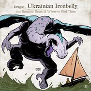 Ukrainian Ironbelly, Legendás állatok, összes legendás állat. fantastic beasts, all fantastic beasts, harry potter, j k rowling, Illusztráció, Szőke-Kiss Márton, szabadúszó, illusztrátor, grafikus, reklámgrafika, logó, logótervezés, Budapest, Békéscsaba
