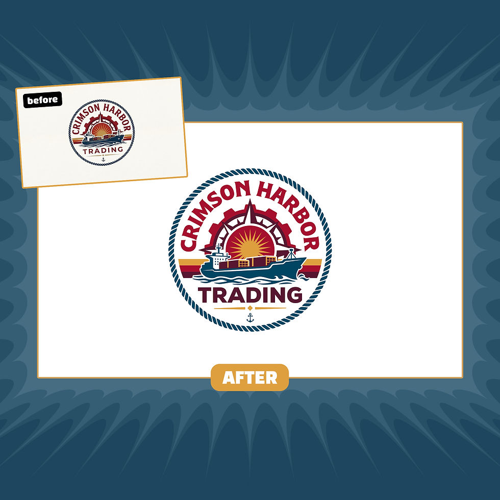 Crimson Harbor Trading AI Logo Redesign