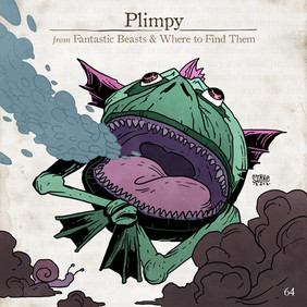 Plimpy, Legendás állatok, összes legendás állat. fantastic beasts, all fantastic beasts, harry potter, j k rowling, Illusztráció, Szőke-Kiss Márton, szabadúszó, illusztrátor, grafikus, reklámgrafika, logó, logótervezés, Budapest, Békéscsaba
