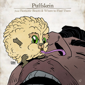 Puffskein, Legendás állatok, összes legendás állat. fantastic beasts, all fantastic beasts, harry potter, j k rowling, Illusztráció, Szőke-Kiss Márton, szabadúszó, illusztrátor, grafikus, reklámgrafika, logó, logótervezés, Budapest, Békéscsaba