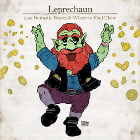 Leprechaun, Legendás állatok, összes legendás állat. fantastic beasts, all fantastic beasts, harry potter, j k rowling, Illusztráció, Szőke-Kiss Márton, szabadúszó, illusztrátor, grafikus, reklámgrafika, logó, logótervezés, Budapest, Békéscsaba
