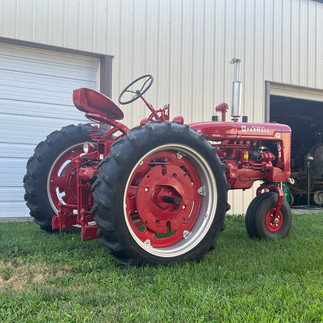 Old red tractor