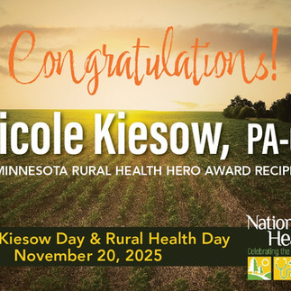 Nicole was presented with her award on November 13th.