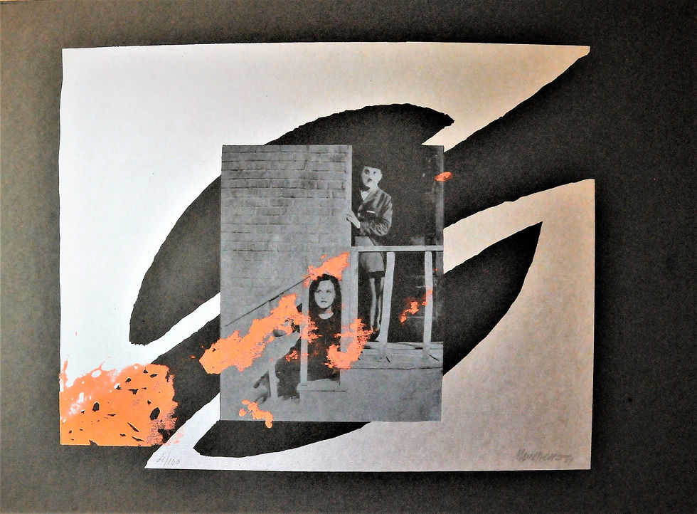 Sante Monichesi 'Meeting in Milan with Charlie Chaplin', Serigraph 9. 1972