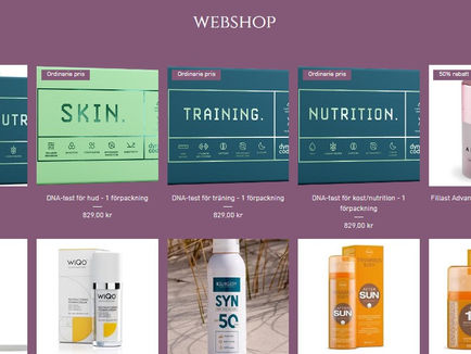 Nyheter och rabatt i webshopen