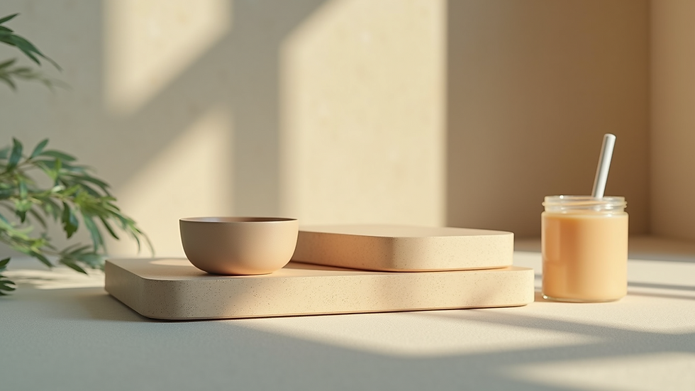 Close-up view of a sustainable product design prototype