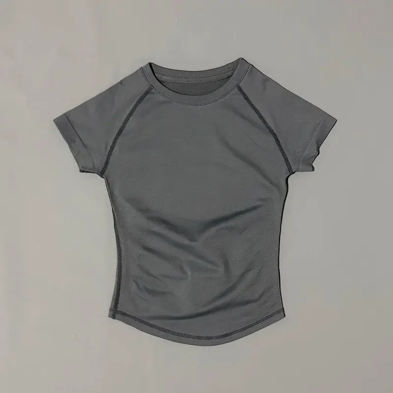 Thumbnail: HISTELLO Sport Short Sleeve Top Seamless Yoga Leotard Clothing Women Running