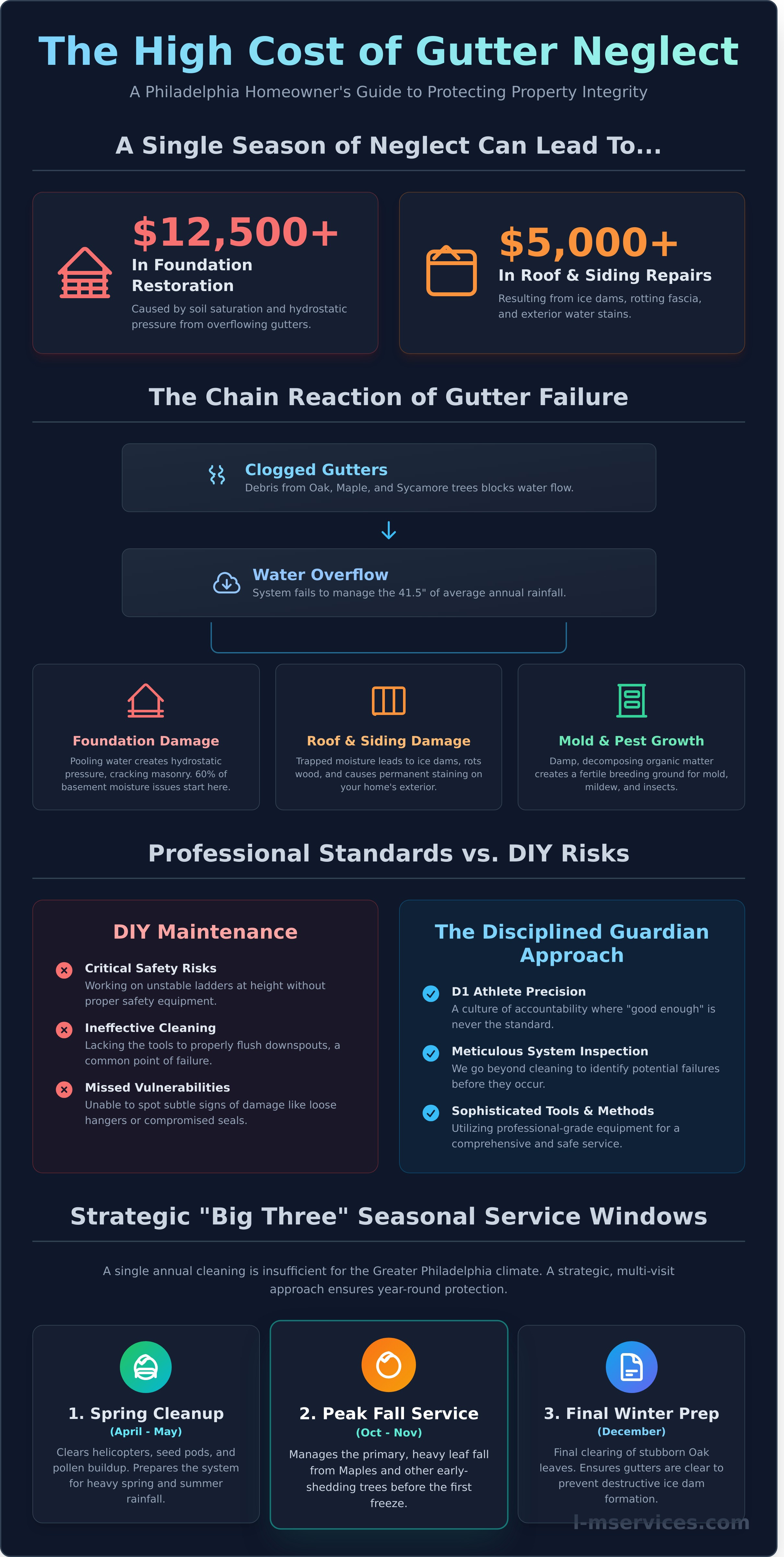 Gutter cleaning philadelphia infographic - visual guide