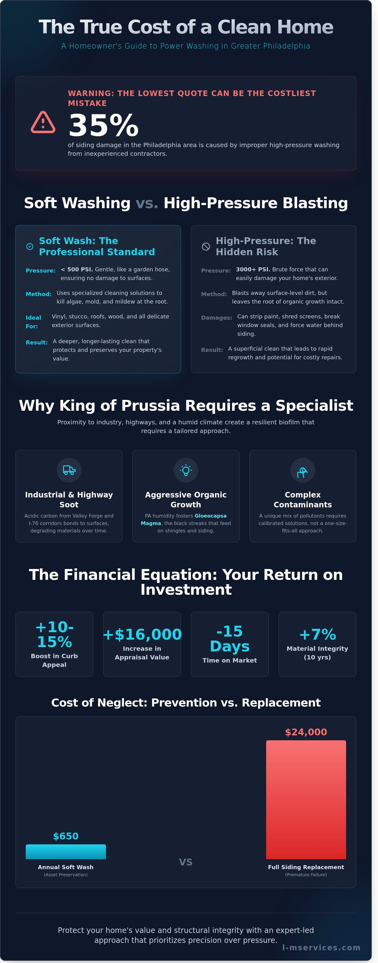 Power washing cost philadelphia infographic - visual guide