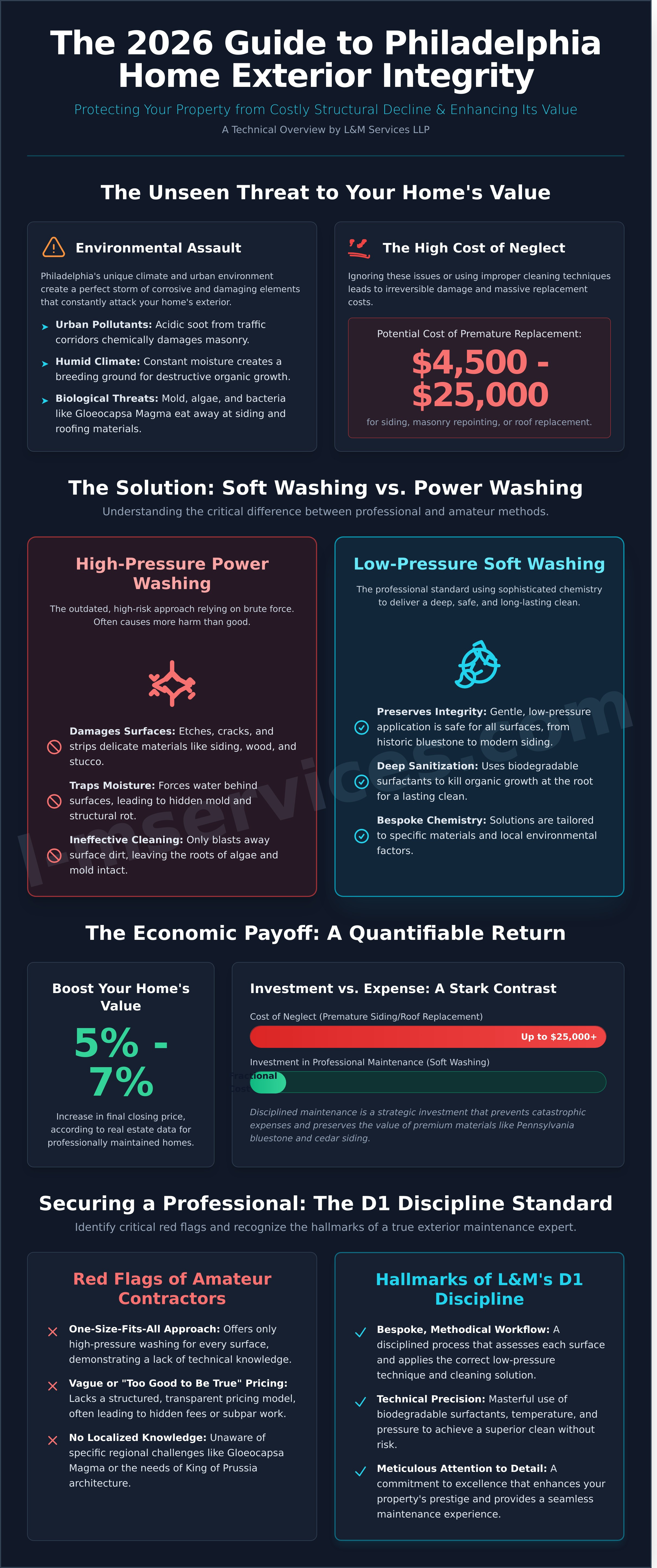 Power washing philadelphia infographic - visual guide