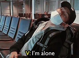 BTS Bangtan Dorm Kim Taehyung alone airport bon voyage hd gif