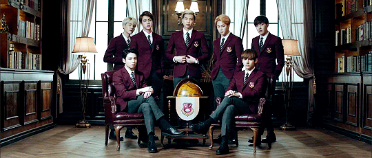 BTS Bangtan school education uniforms cute gif