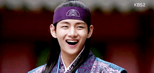 BTS Bangtan Secrets of Satoori Rap gif Kim Taehyung V Hansung Hwarang smiling cutely