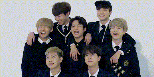 gif BTS Bangtan Avoid Disbandment Disband Kim Seokjin Jin Kim Namjoon RM V Taehyung Jeon Jungkook JK Park Jimin Jung Hoseok J-Hope Min Yoongi Suga full group forever seven members photoshoot
