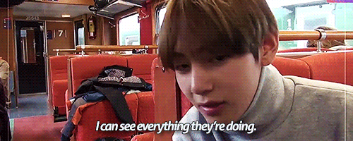 Kpop the big three YG SM JYP Bighit BTS Bangtan DSP kimtaehyung can see everything funny bon voyage gif
