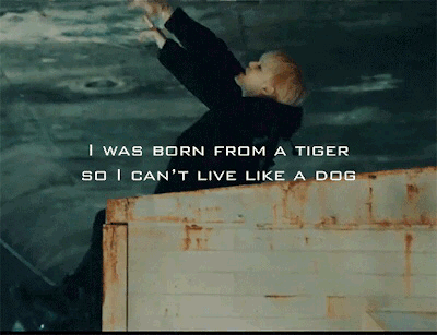 The White Tiger of BTS Suga Min Yoongi Bangtan Agust D rapper lyric born from a tiger can't live like a dog Give it to me