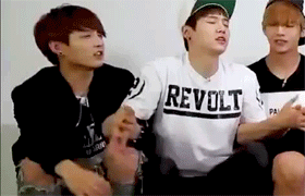 Korean Law legal illegal being a kpop fan BTS Bangtan Suga Jungkook V holding hands praying gif