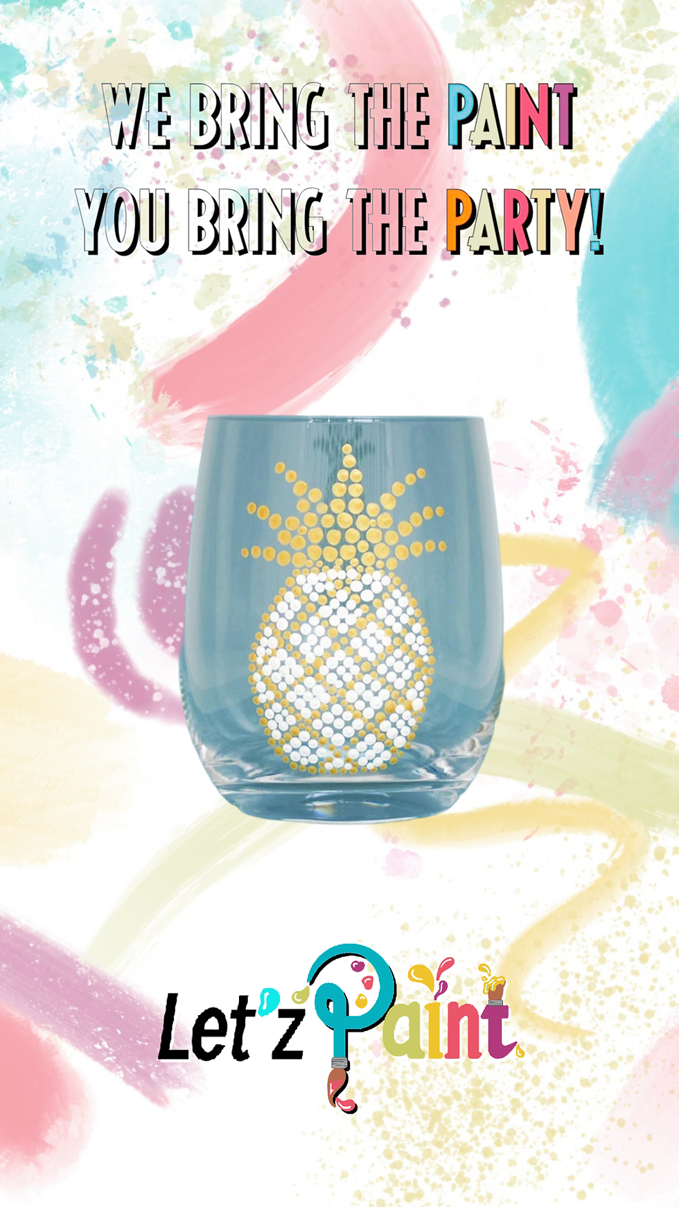 Dotted Pineapple Glass