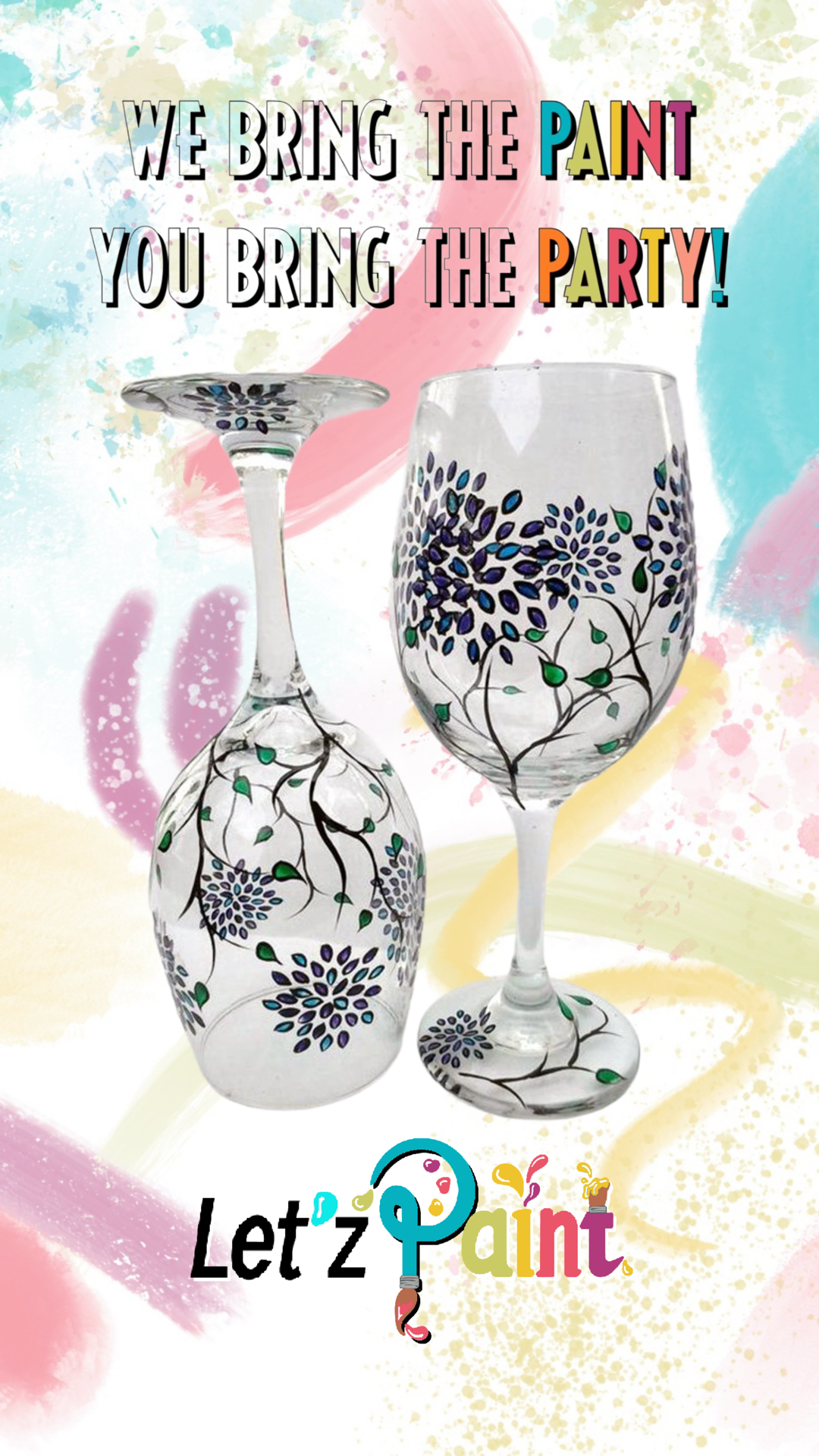 Detailed Lined Flowers Glass