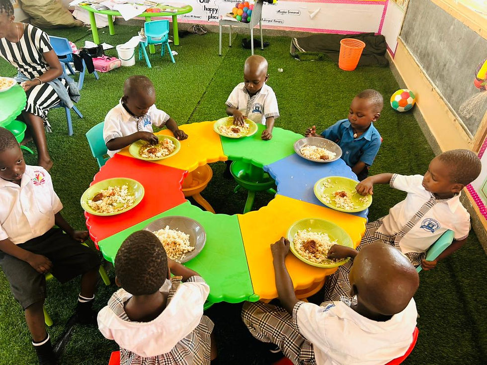 Nourishing Minds. Healthy meals and happy hearts fuel brighter learning every single day at the Sunny Magezi Academy.