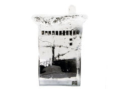 Tour aux fils qui s'emmêlent, 2015pâte de verre et sérigraphie