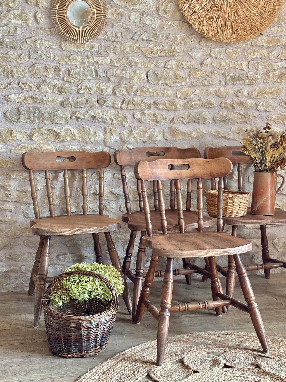Miniature : Chaises style western, par paire