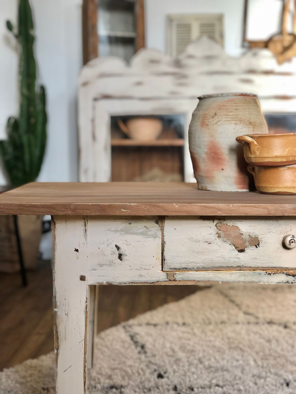 Miniature : Table basse patiné
